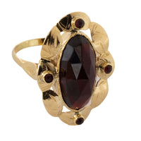 Vintage garnet ring in 14 carat gold-vintage rings-The Antique Ring Shop