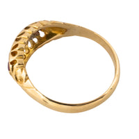 Cabochon amber ring in rose gold-vintage rings-The Antique Ring Shop