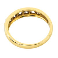 Seven stone diamond ring in 18 carat gold-engagement rings-The Antique Ring Shop