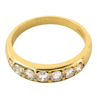 Seven stone diamond ring in 18 carat gold-engagement rings-The Antique Ring Shop