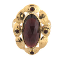 Vintage garnet ring in 14 carat gold-vintage rings-The Antique Ring Shop
