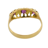 Edwardian ruby and rose diamond ring