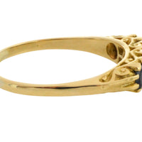 Sapphire and diamond ring in 18 carat gold