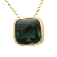 Tourmaline pendant in 14 carat gold-Pendants-The Antique Ring Shop