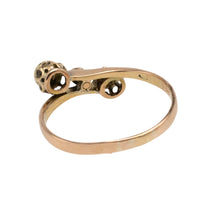 Three stone rose diamond ring in 14 carat gold-Antique rings-The Antique Ring Shop