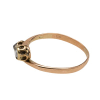 Three stone rose diamond ring in 14 carat gold-Antique rings-The Antique Ring Shop