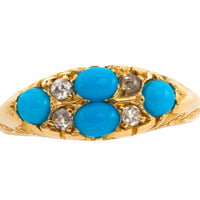 Edwardian turquoise and diamond ring from 1913-Antique rings-The Antique Ring Shop