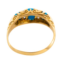 Edwardian turquoise and diamond ring from 1913-Antique rings-The Antique Ring Shop