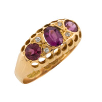 Garnet and diamond ring from 1919-Antique rings-The Antique Ring Shop