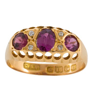 Garnet and diamond ring from 1919-Antique rings-The Antique Ring Shop