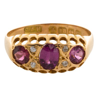 Garnet and diamond ring from 1919-Antique rings-The Antique Ring Shop