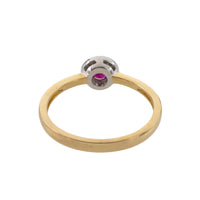 Vintage ruby and diamond cluster ring-engagement rings-The Antique Ring Shop