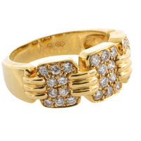 Panel set diamond ring in 18 carat gold-Vintage Rings-The Antique Ring Shop
