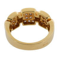 Panel set diamond ring in 18 carat gold-Vintage Rings-The Antique Ring Shop