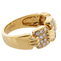 Panel set diamond ring in 18 carat gold-Vintage Rings-The Antique Ring Shop