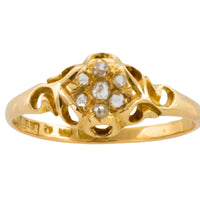 Victorian rose and old cut diamond ring from 1897-Antique rings-The Antique Ring Shop