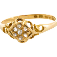 Victorian rose and old cut diamond ring from 1897-Antique rings-The Antique Ring Shop