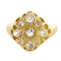 Victorian old mine cut diamond cluster ring-Antique rings-The Antique Ring Shop