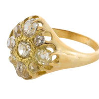 Victorian old mine cut diamond cluster ring-Antique rings-The Antique Ring Shop