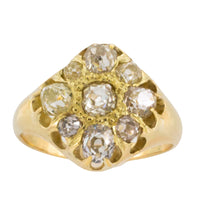 Victorian old mine cut diamond cluster ring-Antique rings-The Antique Ring Shop