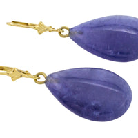 Tanzanite pendant earrings in 14 carat gold-Earrings-The Antique Ring Shop