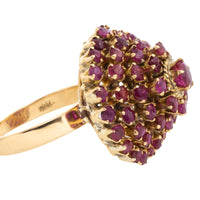 Ruby turban ring in 18 carat gold-Vintage Rings-The Antique Ring Shop