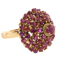 Ruby turban ring in 18 carat gold-Vintage Rings-The Antique Ring Shop