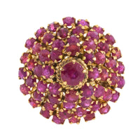 Ruby turban ring in 18 carat gold-Vintage Rings-The Antique Ring Shop
