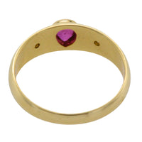 Ruby and diamond ring in 18 carat gold-wedding rings-The Antique Ring Shop