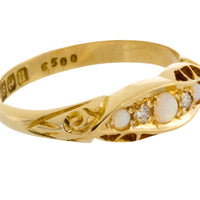 Antique opal and diamond ring from 1919-Antique rings-The Antique Ring Shop
