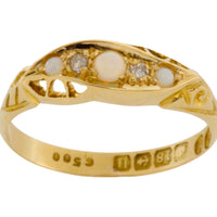Antique opal and diamond ring from 1919-Antique rings-The Antique Ring Shop