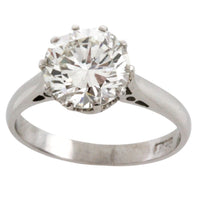 2.51 carat diamond solitaire ring in platinum-engagement rings-The Antique Ring Shop