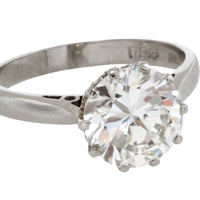 2.51 carat diamond solitaire ring in platinum-engagement rings-The Antique Ring Shop
