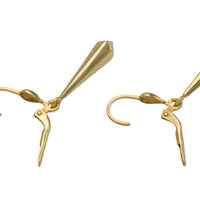 Vintage 14 carat gold pendant earrings-Earrings-The Antique Ring Shop
