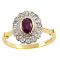 Vintage ruby and diamond ring-engagement rings-The Antique Ring Shop