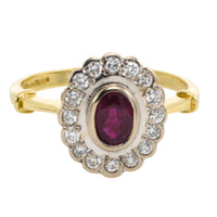 Vintage ruby and diamond ring-engagement rings-The Antique Ring Shop