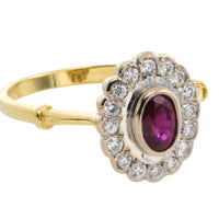 Vintage ruby and diamond ring-engagement rings-The Antique Ring Shop