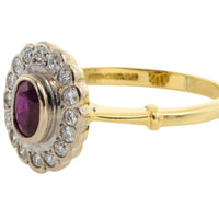 Vintage ruby and diamond ring-engagement rings-The Antique Ring Shop