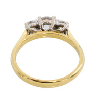 Three stone brilliant cut diamond ring-engagement rings-The Antique Ring Shop