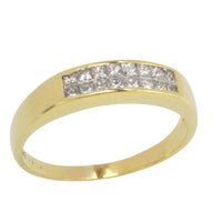 Princess cut diamond ring in 18 carat gold-wedding rings-The Antique Ring Shop