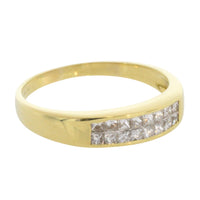 Princess cut diamond ring in 18 carat gold-wedding rings-The Antique Ring Shop