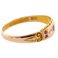 Edwardian ruby and rose diamond ring from 1906-Antique rings-The Antique Ring Shop