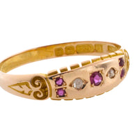 Edwardian ruby and rose diamond ring from 1906-Antique rings-The Antique Ring Shop