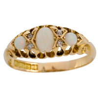 Opal and rose diamond ring from 1910-Antique rings-The Antique Ring Shop