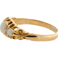 Opal and rose diamond ring from 1910-Antique rings-The Antique Ring Shop