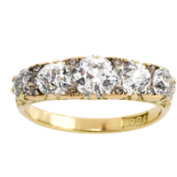 Victorian five stone old European cut diamond ring