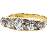Victorian five stone old European cut diamond ring
