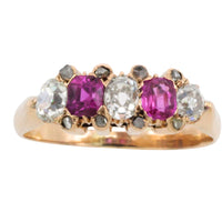 Antique ruby and old cut diamond ring