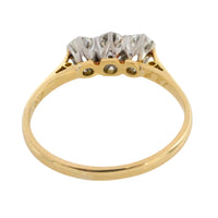 Vintage three stone brilliant cut diamond ring-engagement rings-The Antique Ring Shop