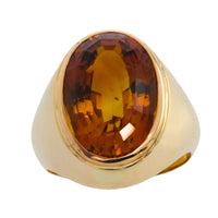 Oval Citrine ring in 14 carat gold-gents rings-The Antique Ring Shop